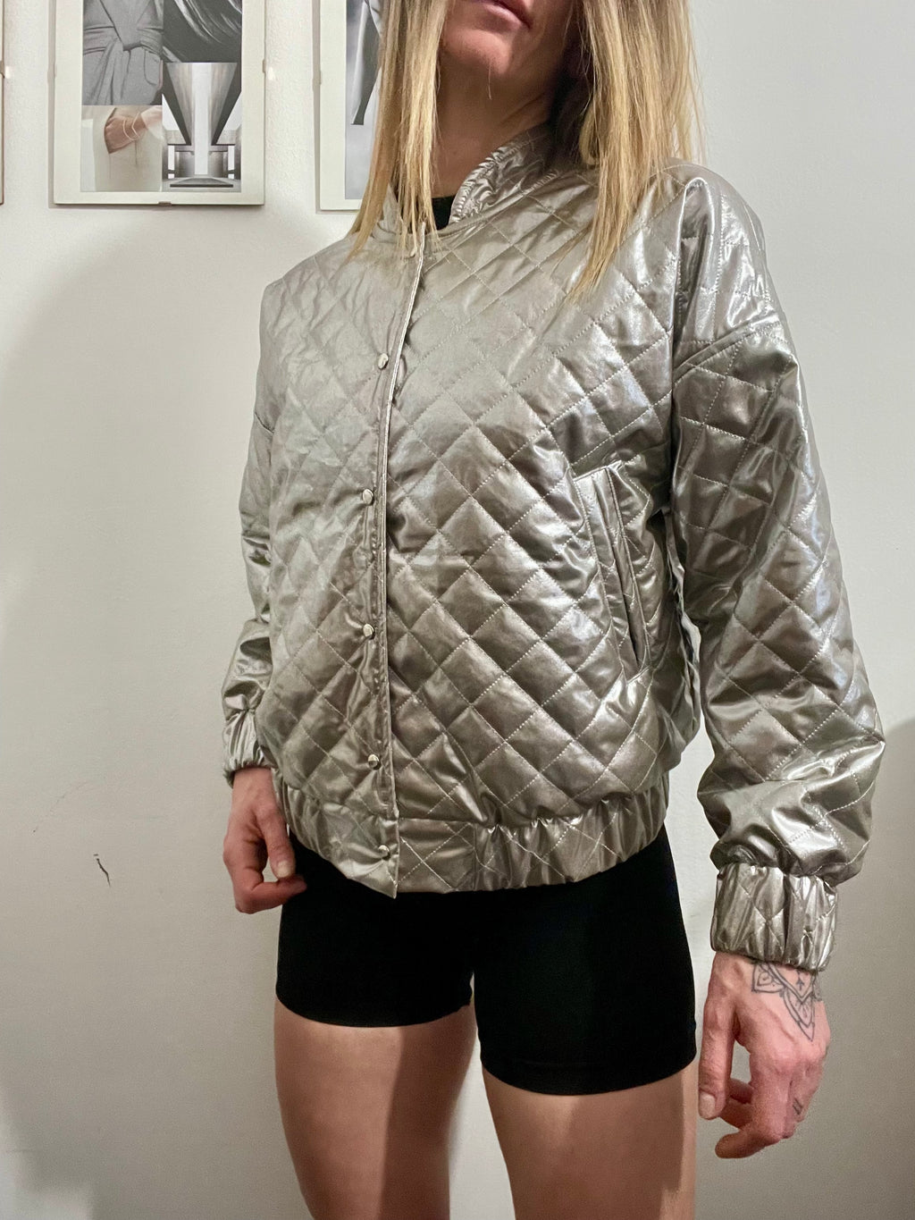 Bomber Jacket Argento