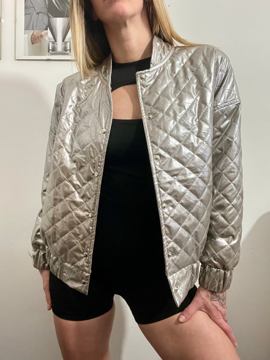 Bomber Jacket Argento