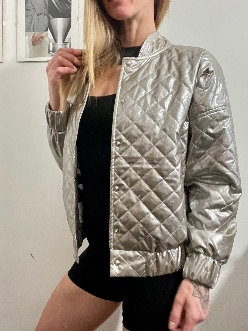 Bomber Jacket Argento