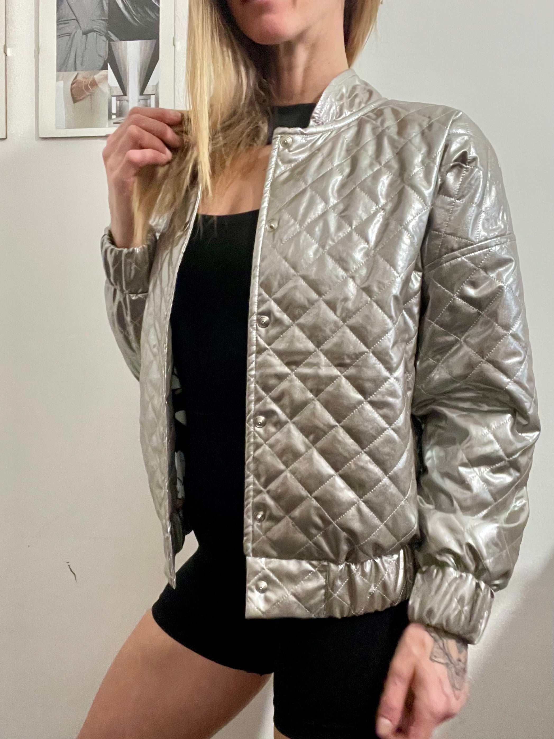 Bomber Jacket Argento