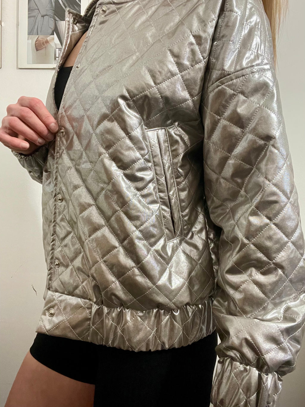 Bomber Jacket Argento