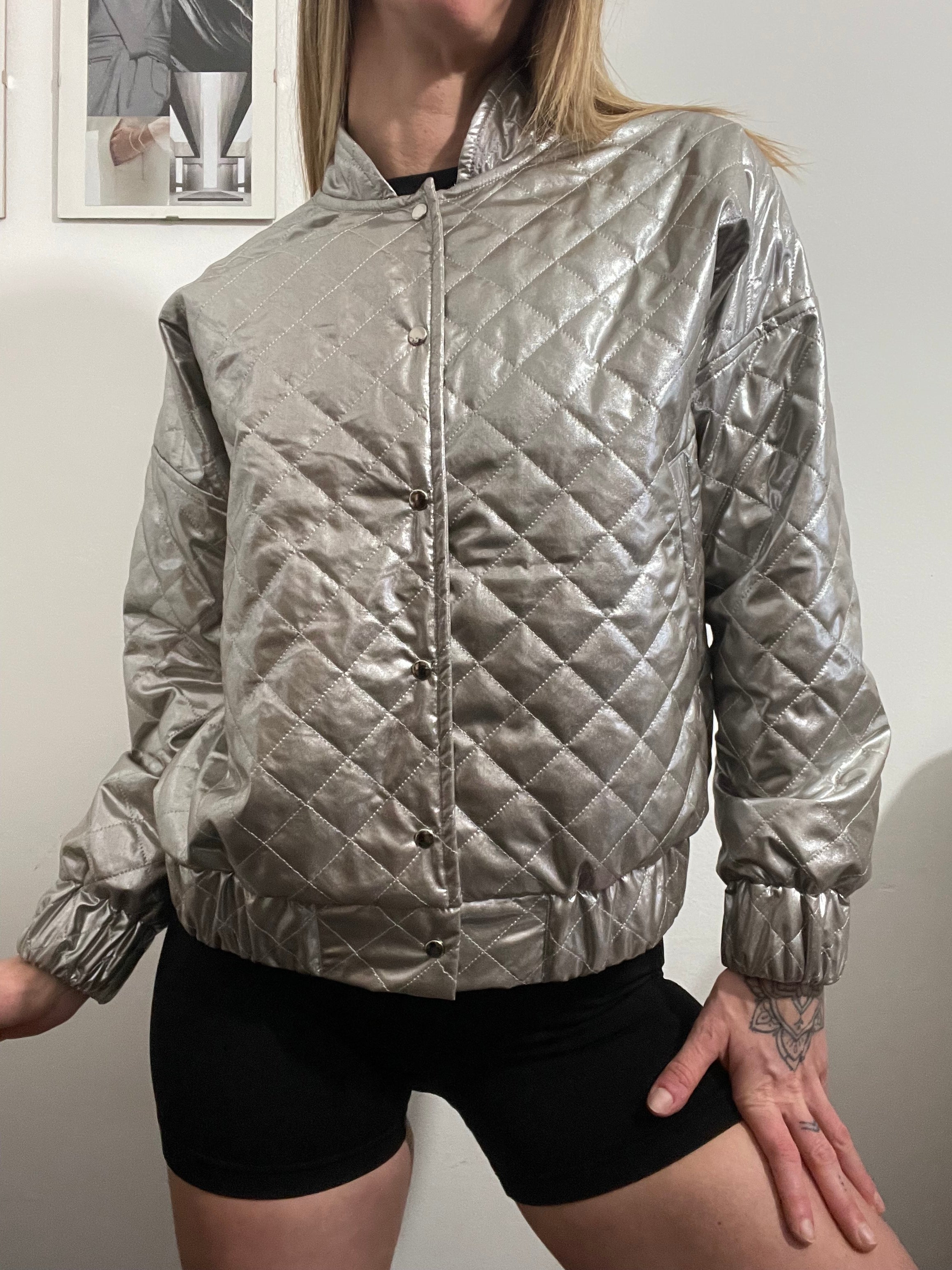 Bomber Jacket Argento