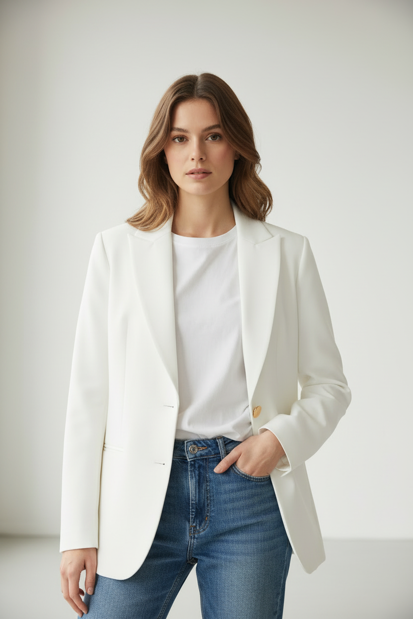 Blazer bianco - dettaglio upper body