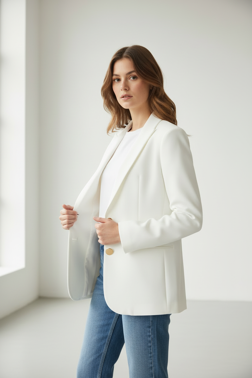 Blazer bianco - fodera angolo laterale