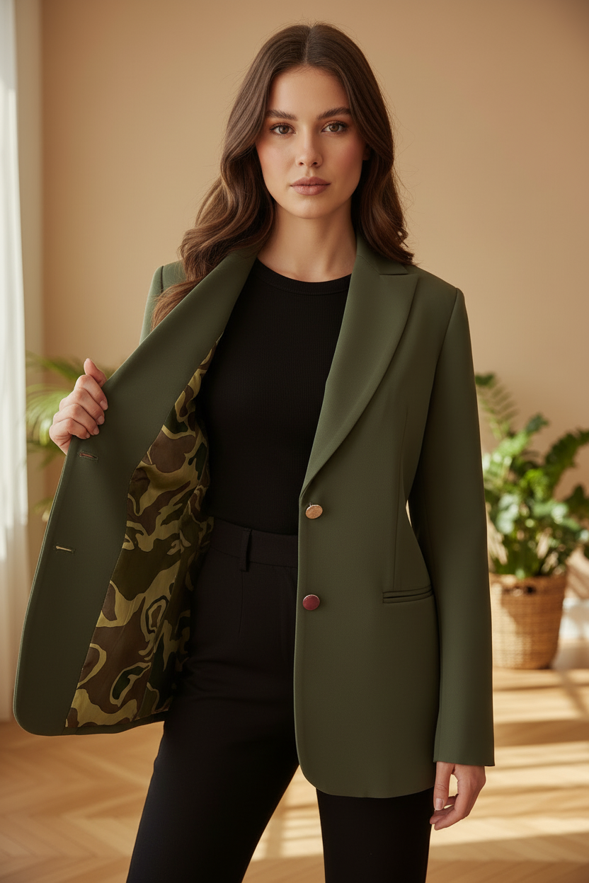Blazer con fodera camouflage - modella precedente