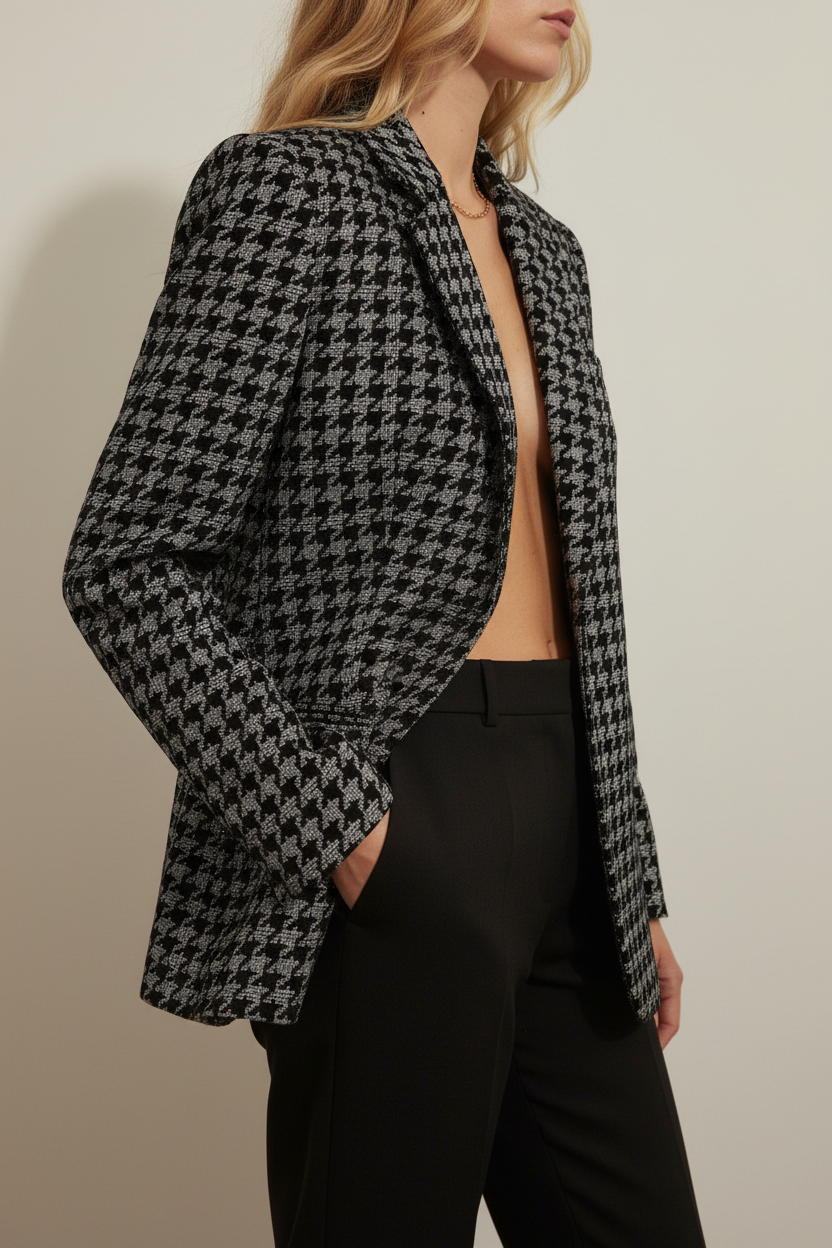 Blazer indossato angolo laterale