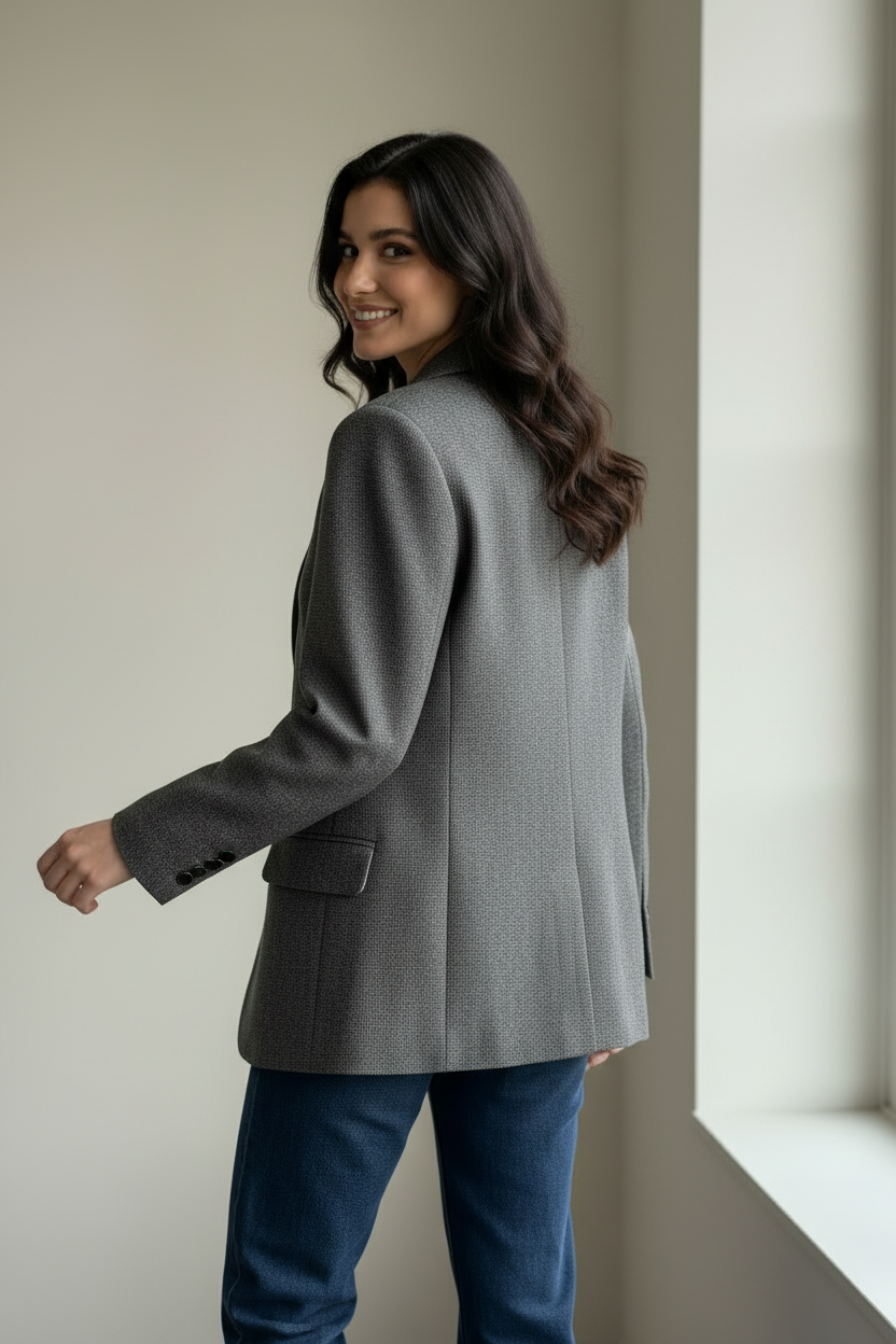 Blazer minimalista guardando indietro