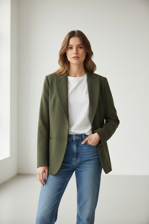 Blazer verde oliva - look completo
