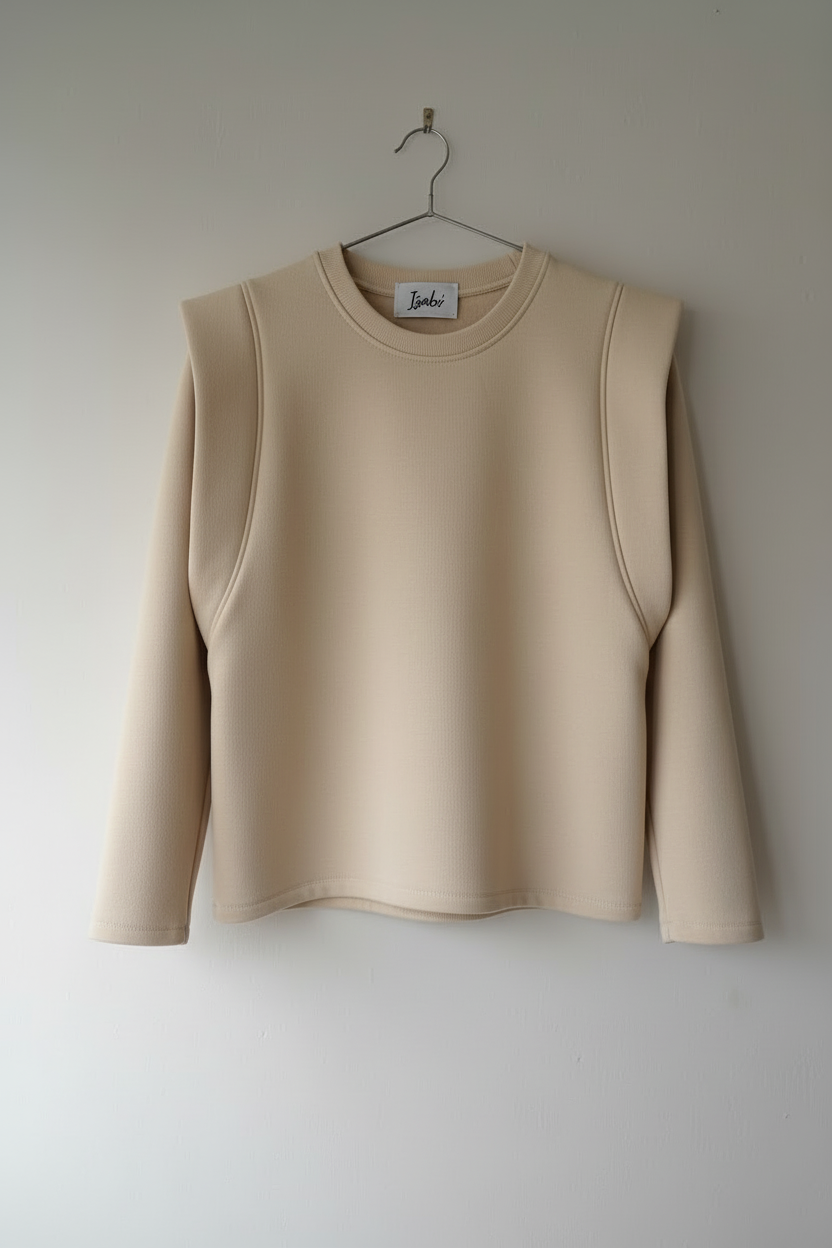 Felpa beige chiaro su gruccia