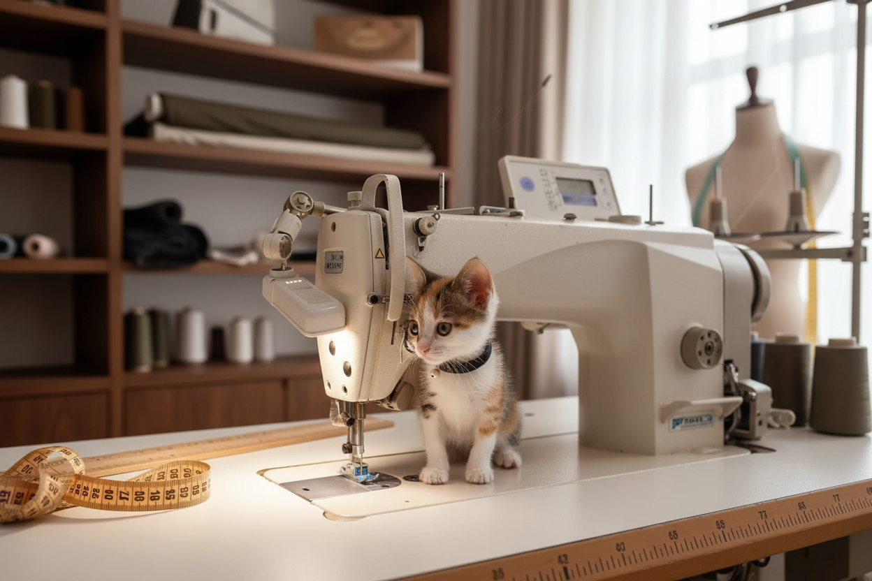 Gattino nell'atelier