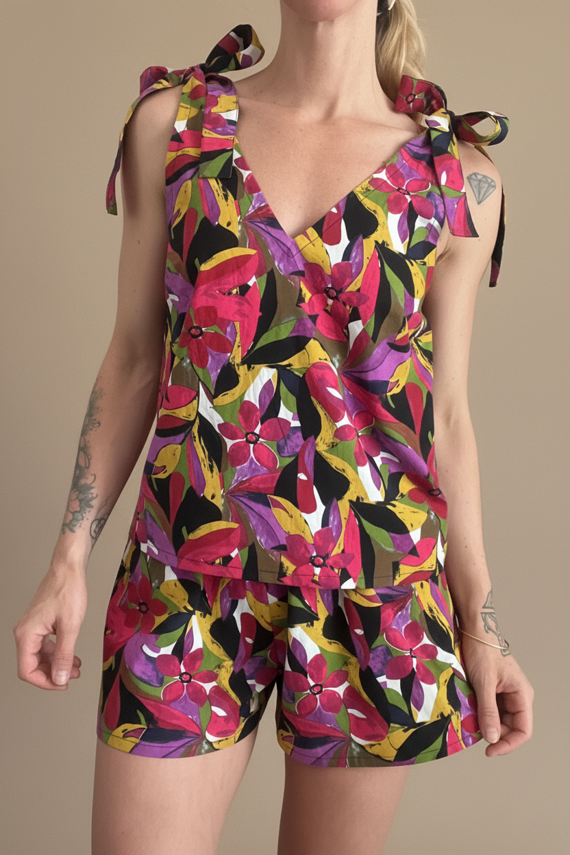 Stile Studio - Coordinato floreale verticale